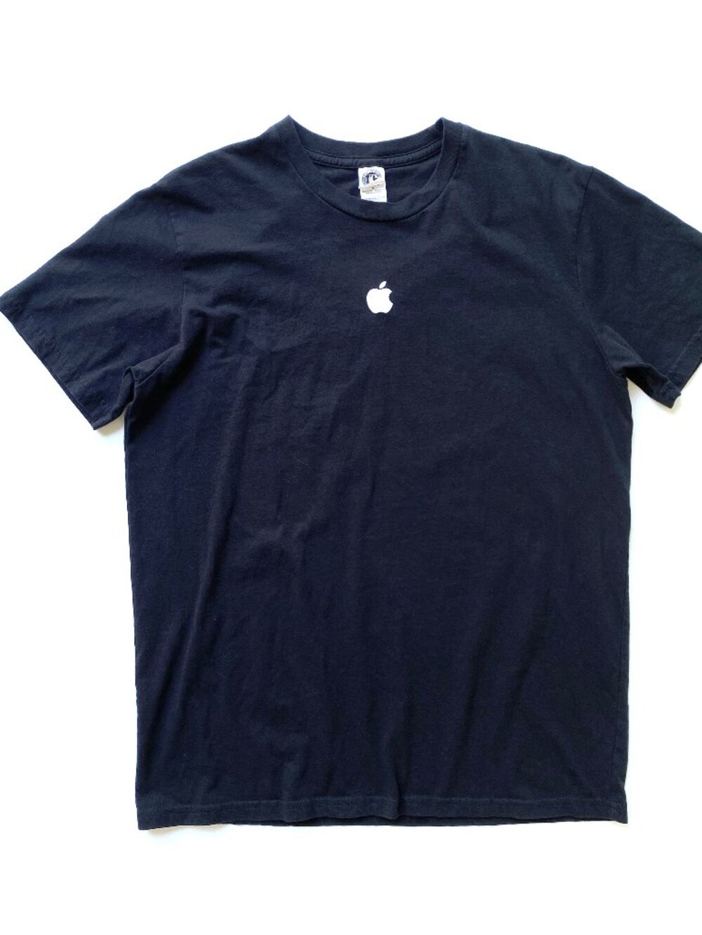 Official Apple Employee T-shirt Black White Logo Organic Cotton M